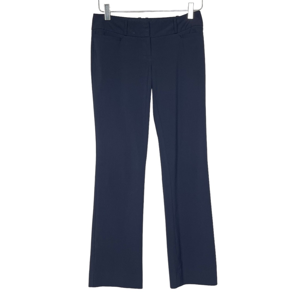 The Limited Pants Womens 00P Petite Navy Blue Drew Fit Low Rise Straight Leg